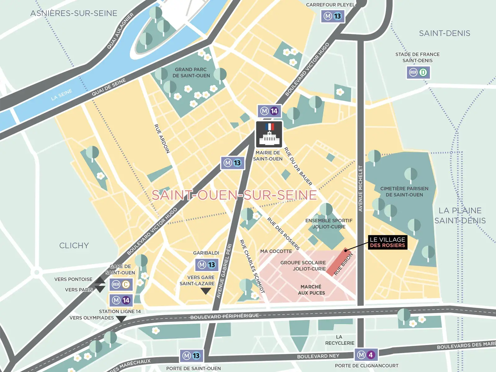 Saint-Ouen Village des Rosiers Plan