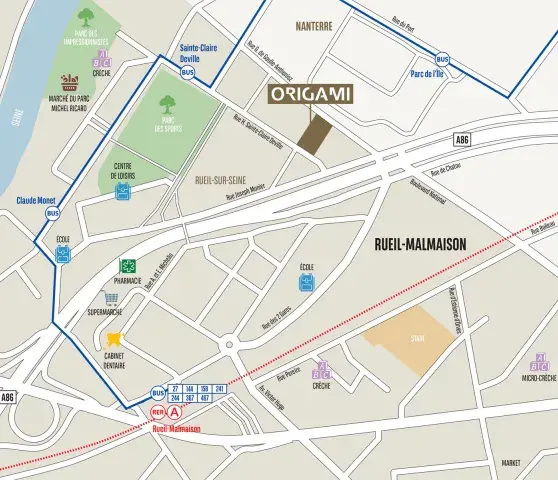 Rueil-Malmaison Origami Plan