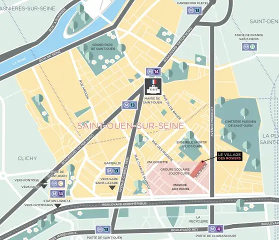 Saint-Ouen Village des Rosiers Plan